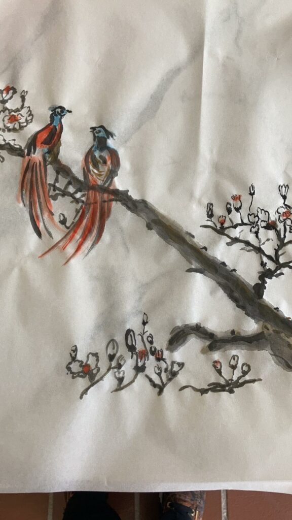 Fazanten en magnolia